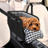SlowTon Portable Dog Car Seat - Armrest Booster Seat for Small Dogs, Anti-Collapse with Soft Cushion Safety Belt, Black