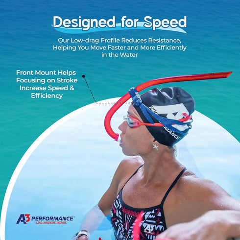 Training Snorkel | Comfortable for Pool and Open Water, Lap Swimming for Men, Women and Kids