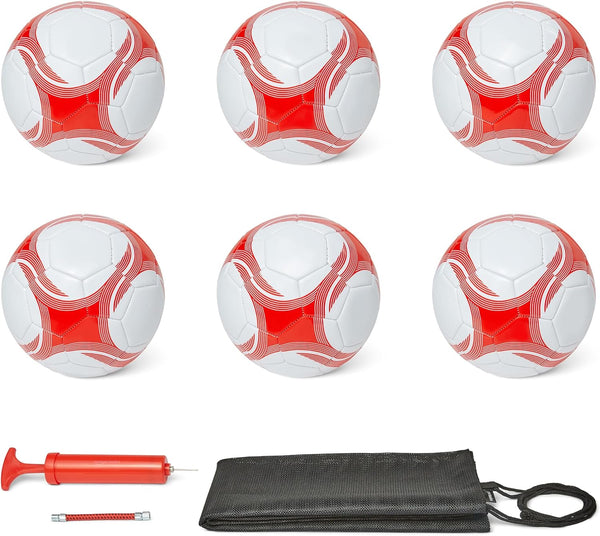 Amazon Basics Durable PVC Soccer Ball with Pump for Training and Practice,