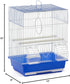 Prevue Pet Products Flat Top Economy Cage, Blue Plastic Base, for Parakeet and Small Birds