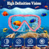 U PHITNIS Kids Snorkel Set - Dry Top Snorkeling Gear for Age 4-14, Childs Diving Mask with Big Eyes