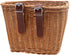Woven Plastic Bike Baskets, Front D-Shaped Bicycle Basket with 2 Adjustable Leather Straps
