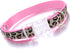 Mile High Life Leopard Dog Harness Collar Leash Set, Adjustable No Pull Halter for Small Breed Dogs (Pink, XS Chest