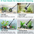 hygger 4 in 1 Small Aquarium Cleaning Tools Kit, Fish Tank Cleaner with Handle, Net, Algae Scraper