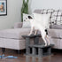 Furhaven Steady Paws Multi-Step Pet Stairs for High Beds & Sofas, Gray, 3-Step Design