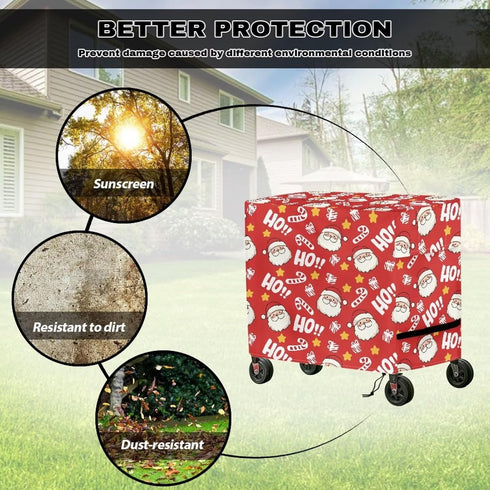 Sarogrorin 80-100 Christmas Patio Cooler Cover for Outdoor Bar Cart Anti Slip Durable Ice Chest Covers for Outdoor