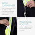 Navaris Reflective Sash - Walking, Cycling, Running Gear with Pocket and Carabiner Clip for Men and Women