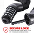 Pro-Bike Tool Bike Locks, 35.4-Inch Heavy Duty Anti Theft Bicycle Lock, 5-Digit Code Keyless Combination, Weatherproof