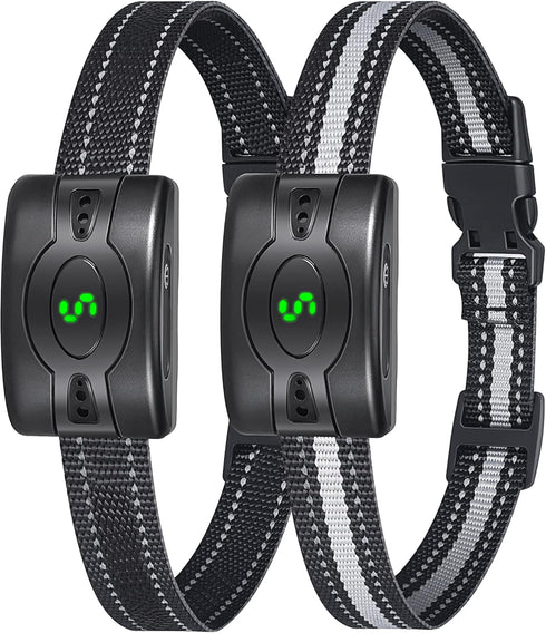 2 Pack Rechargeable Dog Bark Collar, Anti Barking Collar with 5 Sensitivity, Waterproof Smart Training Collar for Large