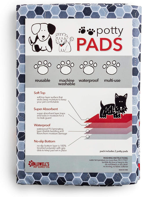 30x36 (Set 2) Caldwell's Pet Supply Co. Potty Pads, Washable Pee Pads for Dogs, Reusable Pee Pad for Dogs, Puppy Potty