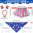 6 Pieces 4th of July Dog Costume Accessories Includes 4th of July Dog Bandanas Puppy Tulle Tutu and Dog Patriotic Headbands for Dogs Independence Day Fourth 4th of July Apparel Accessories