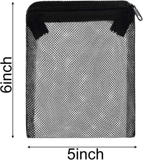 ALEGI 10 pcs Aquarium Filter Media Bags with Zipper, Mesh Reusable Bags for Aquarium Filter Media (6" x 5")