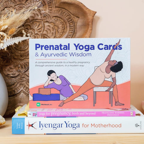 Set WorkoutLabs Prenatal Yoga & Ayurveda Cards Healthy and Conscious Pregnancy Guide with Ancient Wisdom in a Modern