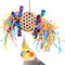 Bonka Bird Toys 1721 Round Basket Bamboo Paper Crinkle Beak Feet Hanging Forage Stuffed for Parrots