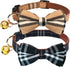 KUDES 2 Pack Dog Collars with Bow Tie and Bells, Adjustable Cute Bow Ties Collar for Small/Medium/Large Pets