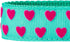 Blueberry Pet Valentine's Day Dog Leash, Velvety Soft-Touch Heart Flocking Lead for Medium Dogs, Minty Green, 5 ft x
