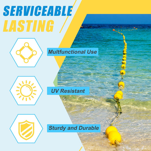 SILANON Marine Rope Floats, 4/6pcs Crab Trap Buoy Fishing Marker Buoys, Yellow Oval Water Floats