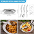 Odoland 15pcs Non-Stick Camping Cookware Mess Kit, Lightweight Pots Pan Set with Stainless Steel Cups Plates Forks