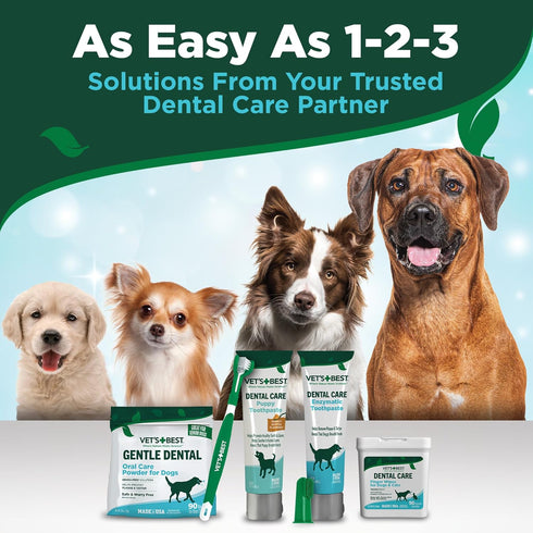 3.5 oz Vet's Best Dog Toothpaste & Toothbrush Kit for Puppies Puppy Essentials Dog Toothbrush & Toothpaste for Young