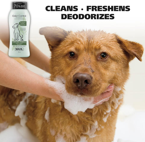 Wahl USA Odor Control Shampoo for Dogs & Pets - Eucalyptus & Spearmint Deodorizer - 24 Oz - Model 820003A