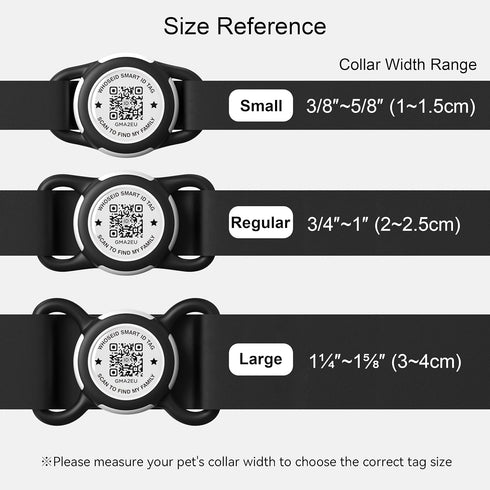 Waterproof Full Body Protection Anti-Lost Air Tag Case, QR Code Airtag Holder for Dog, Cats, Collar, Backpack (White,