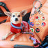 Blueberry Pet Spring Scent Inspired Floral Rose Adjustable Dog Seat Belt Tether, Durable Safety for Dogs Cats