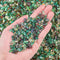 EZEELAI 3 Lb Green Agate Crushed Stone Crystal Chips Bulk, Natural Polished Aquarium