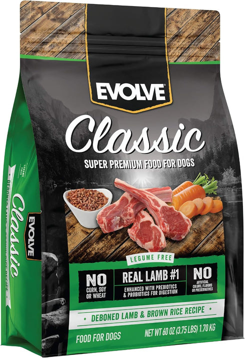 Evolve Classics Lamb and Brown Rice Recipe Dog Food, 3.75lb