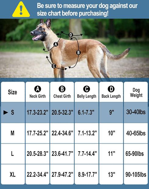 PETNANNY Tactical Dog Harness, Service Dog Emotional Support Vest for Medium Large Dogs, No Pull Molle Training Vest,