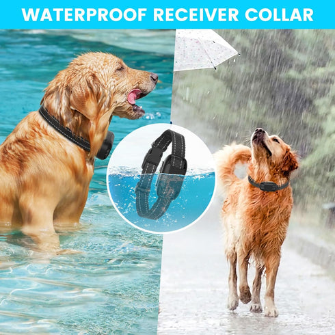 RUXAN Electric Dog Fence, Underground Fence for Dogs, Replacement Dog Training Collar, Waterproof Shock Training Collars
