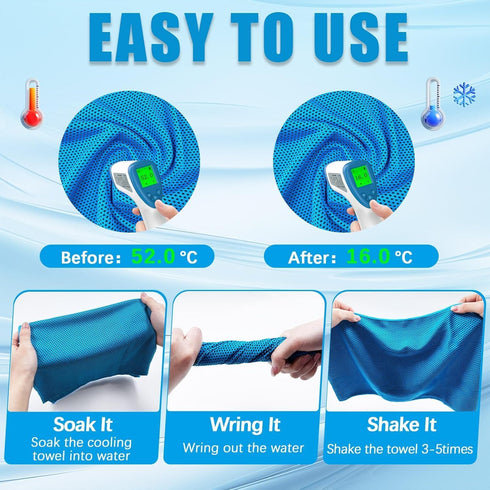 4 Pack (40"x12"), Cooling Towels Cooling Towels for Neck and Face, Gym Towel for Working Out, Soft Breathable