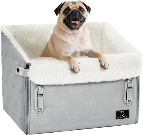 35 lbs Dog Car Seat for Small Dogs Patented Safety Buckle, Booster Seat with Safety Leash, Travel Car Seats for Dogs Up