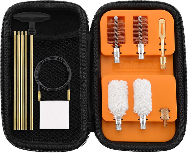 Raiseek Shotgun Cleaning Kit for 12 and 20 Gauge, Bronze Bristles Brush and Cotton Mop