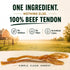 100% 4oz Beef Tendon Sticks Dog Chews Single Ingredient, Long-Lasting Natural Chew for Light & Moderate Chewers