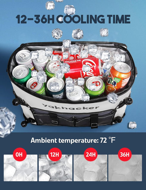 Kayak Cooler, Waterproof Seat Back Cooler for Kayaks, Portable Ice Chest for Travel and Beaches