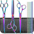 GLADOG 7 Inch Professional Dog Grooming Scissors Kit, 5-in-1 Titanium Coated Pet