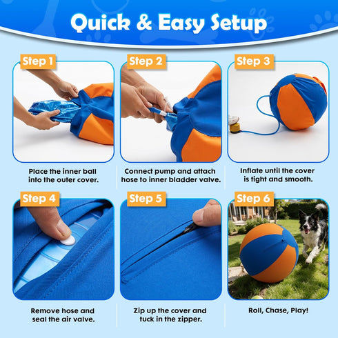 goodleben 22", Herding Ball for Dogs Durable Dual-Layer Herding Ball for Australian Shepherds, Outdoor Training Toy