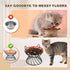 Metal Stand for Cat Bowls, Raised Cat Bowl Holder with Anti-Slip Sleeves, Black Iron Anti Vomiting Stand