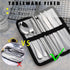 VANDBAO Camping Utensils Set, Portable Travel Utensils with Case for Fixing Tableware, Reusable Stainless Steel Cutlery Set, Includes Extra Steak Knife and Boba Straw, Lunch Flatware Silverware by VANDBAO