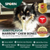 Sporn Durable Marrow Dog Chew Bones for Light Chewers, Jerky Flavor Nylon Toys for Extra Small Dogs, Gluten-Free &