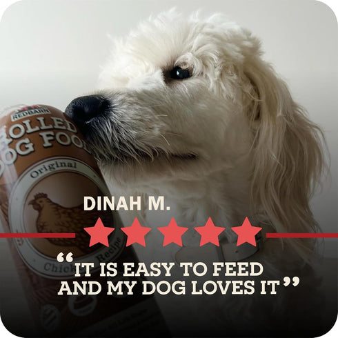 4 lb, 1 Count Redbarn Pet Products All-Natural Premium Rolled Dog Food, Beef Recipe - Soft Semi-Moist Wet Formula