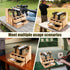 Hossmily Holder,4-Slot Pistol Rack for Gun Safe Real Wood Handgun Rack Handgun Pistol Holder and Rustic Gun Rack