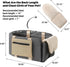 Dog Car Seat Cat Carrier, Booster Seat on Car Armrest, Travel Bags for Cats Dogs with Easy Carrying Strap