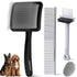 Wooden Slicker Brush for Dogs, 4-in-1 Dog Brush Grooming Kit for Doodles