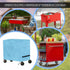 Noprintge 52L 19W 32H inch Dots Print Blue Waterproof Rolling Cooler Cart Cover Fits Most Patio Ice Chest Party Cooler