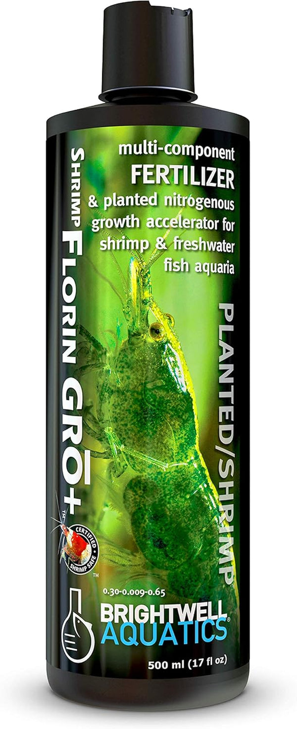 Brightwell Aquatics Shrimp FlorinGro + Fertilizer, 500 ml Nitrogen Source for Freshwater Plant Growth