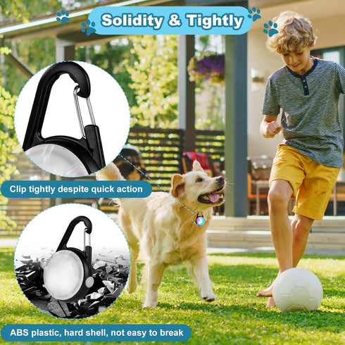 4 Modes Dog Lights for Night Walking, IP68 Waterproof Collar Light, High Capacity Rechargeable Clip On for Night Time
