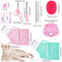 Kritkin 10 Set Pcs Cat Bathing Bag Pet Mesh Shower Bag Anti Bite and Scratch Pet Grooming for Washing Brush, Cat