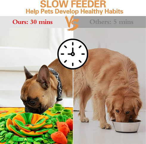 Snuffle Mat for Large Dogs, 40'' x 27.5'' Portable Slow Feeding Mat for Indoor/Outdoor Training
