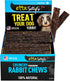etta says! Crunchy Premium Dog Chews - 4.5" Rabbit Chews, Grain-Free, Made in The USA, Good for Teeth (36 Count)